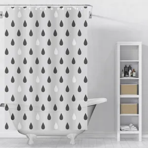 Factory supplier for high quality soft printed eco-friendly Plastic bath shower curtain