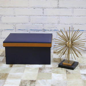 Gaya Modern dicetak PU kulit perjalanan Set makan siang dan piknik kotak kertas dengan koper untuk hadiah dan penyimpanan mainan - Product Image 4