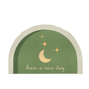 Art Mat Half <b>Circle</b> Doormat Floral Pattern Non Slip PVC Home Use - Product Image 5