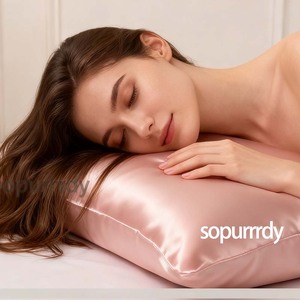 Custom Logo 100% Mulberry <strong>Slip</strong> <strong>Silk</strong> with Gift Box 6A Satin <strong>Silk</strong> <strong>Pillowcase</strong> With Zipper Wrinkle Resistant Comfortable <strong>Pillowcase</strong> - Product Image 6