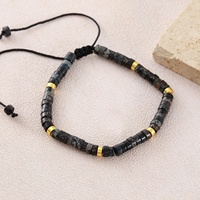 Bracelet en perles de pierre naturelle de forme sphérique, style bohème, unisexe, cadeau, vente en gros