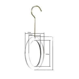Hersteller Großhandel Transparente klassische runde herzförmige Kleiderbügel Acryl für Handtaschen Schals Display