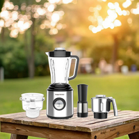 Happy Partner Commercial 4-en-1 Presse-agrumes électrique en acier inoxydable Mélangeur d'aliments multifonctionnel Mélangeur de jus de fruits à vitesse variable