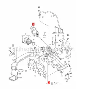 Para VW AUDI SEAT SKODA 1.2TSI MOTOR TURBO WASTEGATE ACTUADOR 03F198725C 03F145725K Alta calidad