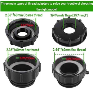 Tuyau de raccordement pour réservoir d'eau, compatible avec les raccords de robinet de tuyau d'arrosage et les adaptateurs de vidange pour réservoirs IBC de 275 à 330 gallons - Product Image 3