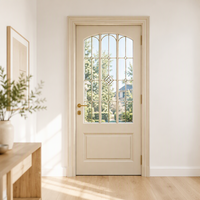 DEMEA Porte intérieure en bois massif de haute qualité, style français classique, à double coulissage latéral, moderne, pour salon et appartement