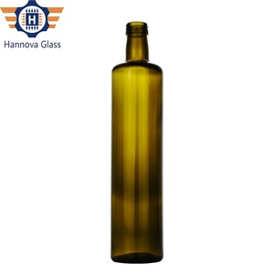 Rifornito di 25.36 once lungo collo sicuro vuoto rotondo 0,75 l aceto bottiglia da 750ml verde olio d'oliva bottiglia di vetro con tappo a spirale - Product Image 3