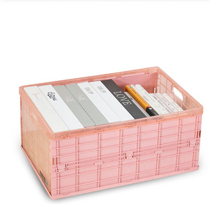 <b>Collapsible</b> Lightweight Plastic <b>Storage</b> <b>Box</b> Easy-to-Carry Foldable Organizer for Food Bedding Clothing for Camping - Product Image 3