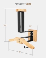 Support mural pour casque en bois de pin avec crochets de fixation, support pour casque de moto, support mural pour casque