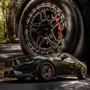 Rines de Carreras de Arrastre Personalizados de Aleación en Negro 5x4.75 5x4.5 17x11 17x10 5x114.3, Rines Forjados de 2 Piezas con Beadlock para <span class=keywords><strong>Mustang</strong></span> Supra MKV - Product Image 4