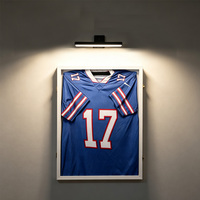 Vitrina de Madera con Cerradura para Exhibición de Camisetas Deportivas Firmadas y Colecciones de Memorabilia, para Montar en la Pared
