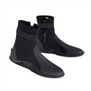 Botas de Buceo de Neopreno de 3mm para Adultos Unisex, Suela de Goma Antideslizante, Diseño con Cremallera para Buceo, Snorkel y Surf - Product Image 3
