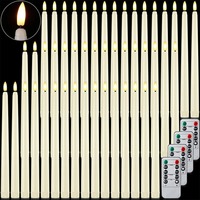 Promotion Faux Wax Taper Candles Batterie betriebene flackernde LED Candlesticks Home Decor