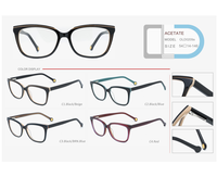 Livraison rapide, montures optiques en acétate vintage de qualité supérieure, montures de lunettes en acétate spécialisées pour femmes, en stock