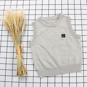 Vente en gros OEM de pulls en tricot pour bébés, gilets sans manches pour enfants, sweat-shirts 100% coton - Product Image 3