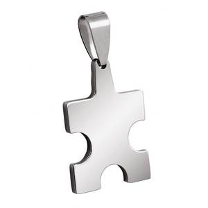 Colgante de rompecabezas de acero de 16x25mm, abalorios y colgantes finos - Product Image 1