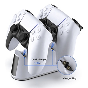 Syytech Station de Chargement Rapide <span class=keywords><strong>pour</strong></span> Manette <span class=keywords><strong>PS5</strong></span> avec Lumière LED Colorée et <span class=keywords><strong>Accessoires</strong></span> - Product Image 4