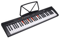 Lehoo Clavier de piano musical électronique portable 61 touches Type d'enseignement Clavier électronique avec touches d'éclairage