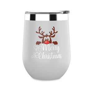 Gobelet en verre de 12 oz, avec Double paroi, isolé sous vide, en acier inoxydable, tasse à vin, avec boîte, gourde - Product Image 2
