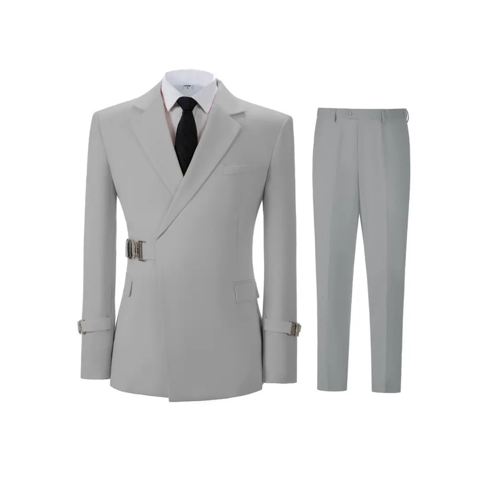Costume et pantalon gris argenté