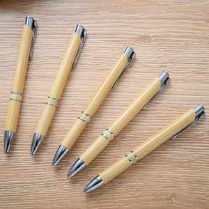 Bolígrafos de Bambú con Logotipo Personalizado a Precio de Fábrica, Bolígrafos de Madera de 4 Colores Verdes para Regalo Empresarial, Escolar, de Metal, Plástico, para la Industria Automotriz - Product Image 4