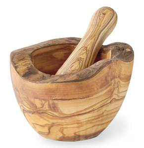 Mortier et pilon en bois faits à la main (moulin à épices) - Product Image 6