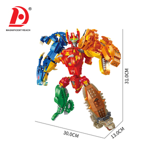 Blocs de construction dinosaures mecha 5-en-1, 1215 pièces, 2 modes de transformation, briques robot dinosaure, <span class=keywords><strong>jouet</strong></span> éducatif STEM à assembler pour enfants - Product Image 5