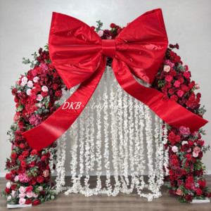 Arco de flores de entrada personalizado de alta calidad, entrada para eventos de boda, pareja, puerta de paseo, arco de flores de seda - Product Image 1
