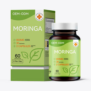Cápsulas de Moringa Popular Wright Life 60 Contagens Melhoram a Densidade Óssea Crescimento Capilar 2 Cápsulas Diariamente Prazo de Validade de 24 Meses - Product Image 1