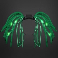 Serre-tête lumineux LED vert pour fête, accessoire promotionnel en gros pour festivals, concerts, événements et commandes en gros