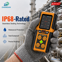 Monitor Personal de Gases Nivel 4 IP68, Detector de 4 Gases Tóxicos H2S CO O2 con Clip, Microclip BW