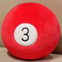 Peluche Anime Mignonne en Forme de Boule de Billard Ronde de 9 cm, Douce, 3D, Pendentif Porte-clés