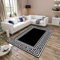 Bestseller Moderner Teppich mit Blumenmuster aus Polyester, Luxuriös Maschinell Gewebter Kleinformatiger Teppich für Zuhause, Wohnzimmer oder Tür