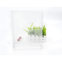 Support de carte de visite vertical A4 transparent personnalisable pour affichage sur bureau