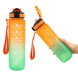 Fabricante de fábrica Logotipo personalizado profesional 32oz 64oz Drinkware Bpa Free Gym Botella de agua deportiva de plástico - Product Image 3