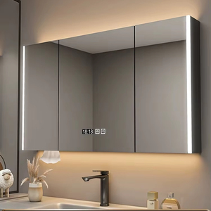 Armoire à <span class=keywords><strong>miroir</strong></span> LED professionnelle, design moderne intelligent, <span class=keywords><strong>interrupteur</strong></span> tactile, pour salon, chambre, hôtel, en acier inoxydable pour salles <span class=keywords><strong>de</strong></span> <span class=keywords><strong>bain</strong></span> - Product Image 1