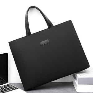 Sac pour ordinateur portable en tissu Oxford imperméable, mallette d'affaires portable, sac de voyage à bandoulière pour homme, mallette en cuir personnalisable avec logo pour homme - Product Image 6