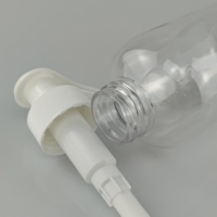 Bouteille à pompe en plastique PET de 350ml personnalisable pour savon liquide shampooing revitalisant crème nettoyante pour le corps liquide