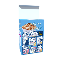 Boîte d'emballage alimentaire personnalisée pliable en papier d'art 350g, impression couleur, emballage en papier pour céréales