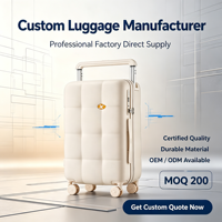 Valise cabine OEM ODM avec serrure TSA intégrée, double poignée télescopique brevetée et port USB pour le voyage aéroportuaire