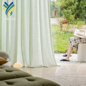 Rideaux de fenêtre de salon modernes et luxueux avec tissu en tissu transparent pour salons - Product Image 1