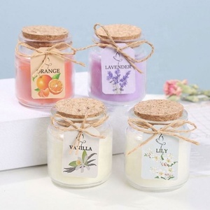 Best Selling 120ML Soy Wax Candle Container Bottle 4 OZ Candle Luxury <b>Glass</b> Jar With Lid Cork - Product Image 2