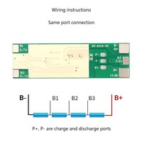 Placa de Protección de Batería de Litio 4S 14.8V 7A 18650, PCB Combinado de Montaje Lateral con Protección de Sobrecorriente de 20A para Paquete de Baterías de Banco de Energía DIY