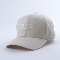 Casquette de baseball unisexe en coton à 6 panneaux avec logo brodé beige, casquette structurée pour papa, casquettes de sport en coton