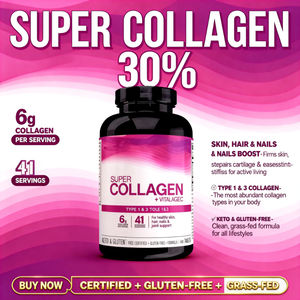 ซุปเปอร์คอลลาเจน + วิตามินซี - คอลลาเจนชนิดที่ <span class=keywords><strong>1</strong></span> และ <span class=keywords><strong>3</strong></span> ปริมาณ 6 กรัม เพื่อความยืดหยุ่นของผิวและสุขภาพข้อต่อ สินค้าขายดีบน Amazon - Product Image 1