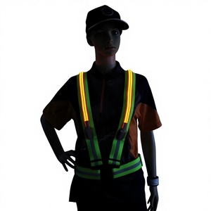 Chaleco de Seguridad con Fibra Óptica LED, Fibra Óptica de Doble Guí<span class=keywords><strong>a</strong></span> de Luz, Luces Multicolores, <span class=keywords><strong>Tres</strong></span> Veces Más Brillantes que los Chalecos Reflectantes Convencionales - Product Image 1