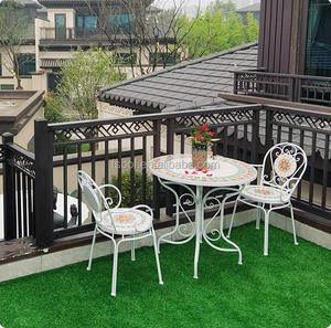 Tavolino da caffè e sedia <span class=keywords><strong>Vintage</strong></span> in ferro battuto Set eleganti mobili da giardino per uso <span class=keywords><strong>Bar</strong></span> - Product Image 2