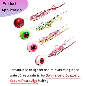 Jupes en silicone multicolores, jupes en caoutchouc salé, jupes DIY, leurres de pêche <span class=keywords><strong>Madai</strong></span> Jigs, leurres de pêche au snapper - Product Image 4