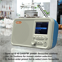 Radio DAB PLUS/DAB/FM portabel dengan BT5.0, pemutar kartu SD & nirkabel, MP3 dengan tampilan Digital LCD Jam Radio