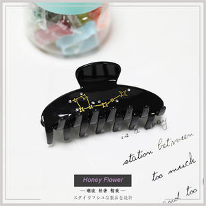 FLEUR DE MIEL Ancienne 10.5cm Style Étoile Lune Grande Ourse Fil D'or Élégant Acétate <span class=keywords><strong>Pince</strong></span> À Cheveux <span class=keywords><strong>Crabe</strong></span> - Product Image 2